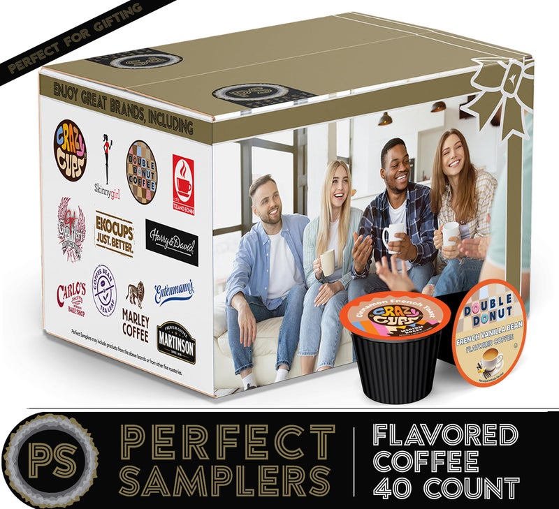 Crazy Cups Flavored Coffee Pods Variety Pack for Keurig K Cups Brewers, Assorted Flavored Coffee Sampler, 40 Count - Image 3